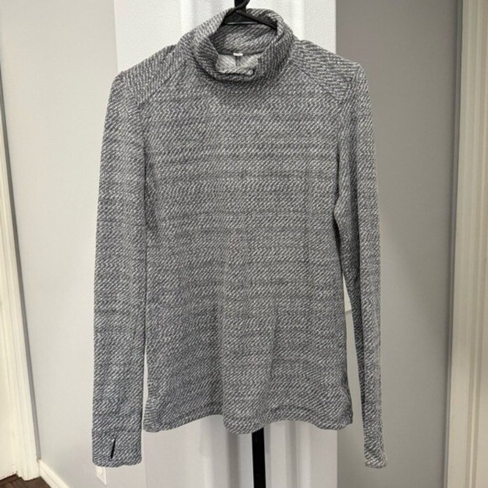 Lululemon Ready To Rulu Turtleneck Size 8 Gray Athletic Activewear Long Sleeve